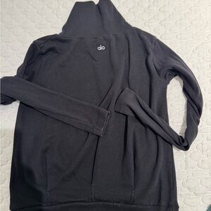 Alo Black Funnel Neck Pullover